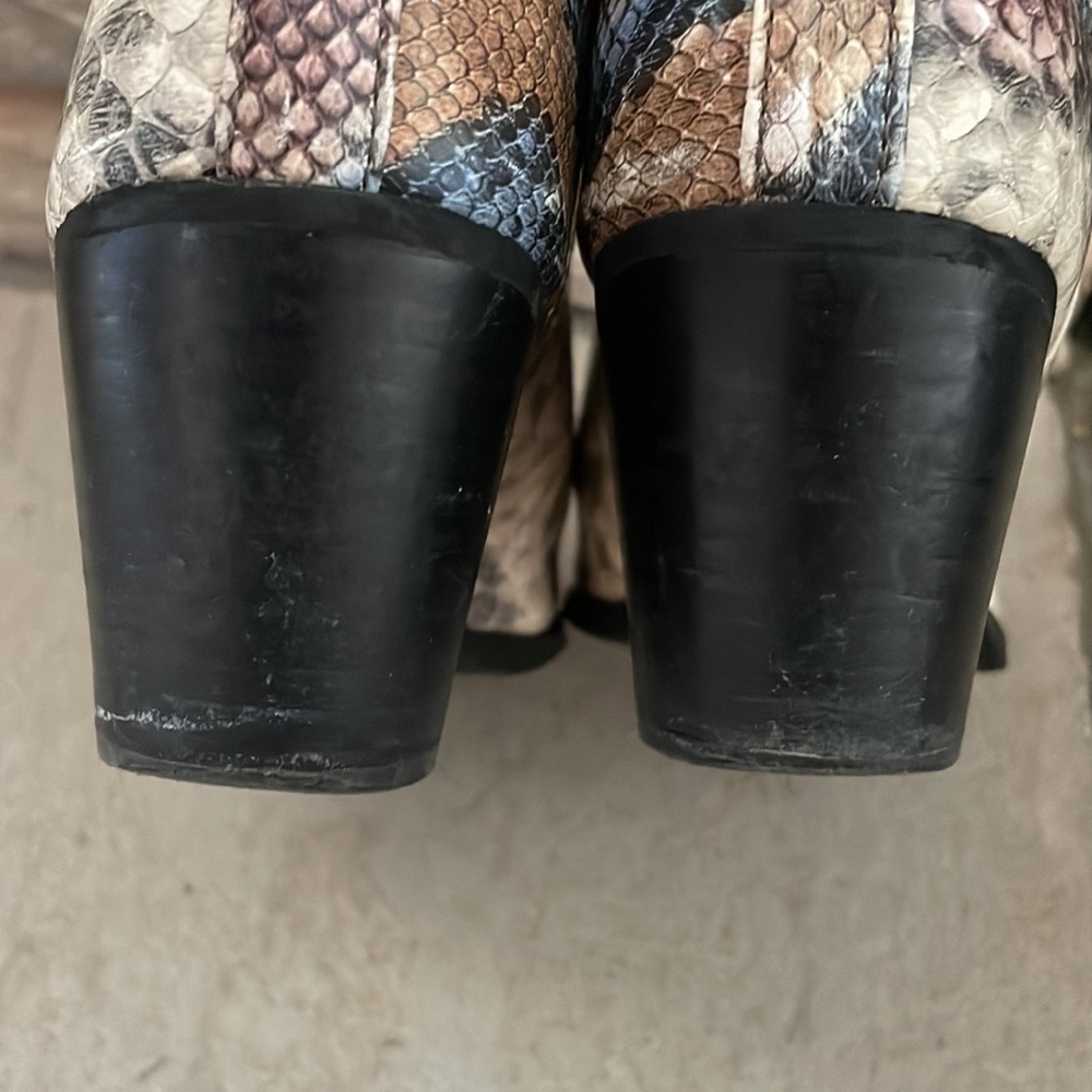 A Rider Girl blue snakeskin booties - Picture 5 of 11